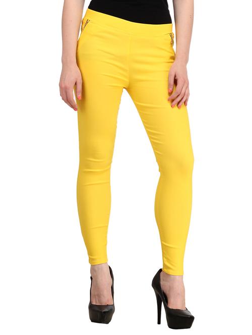 yellow cotton jeggings - 12958483 - Very Small Image - 1
