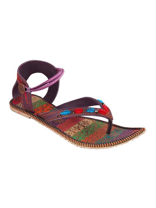 multi colored ethnic sandal - 12958564 - Very Small Image - 1