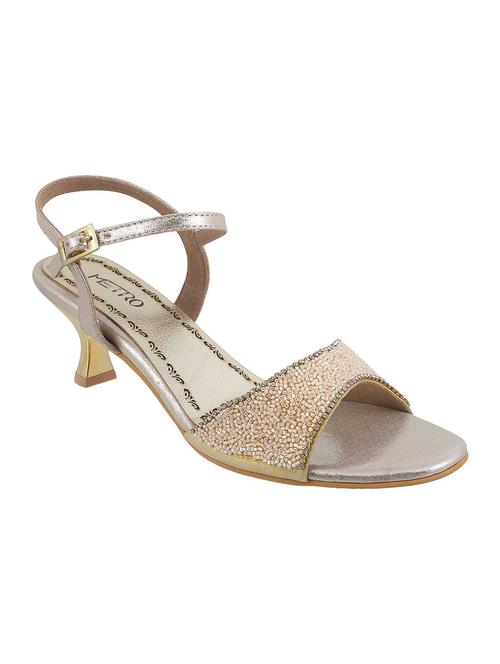 gold ankle strap sandal - 12960774 - Very Small Image - 1