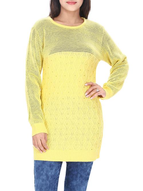yellow woollen pullover - 12961312 - Very Small Image - 1