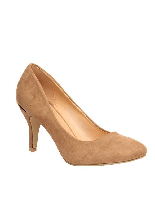 beige suede slip on pumps - 12962619 - Very Small Image - 1