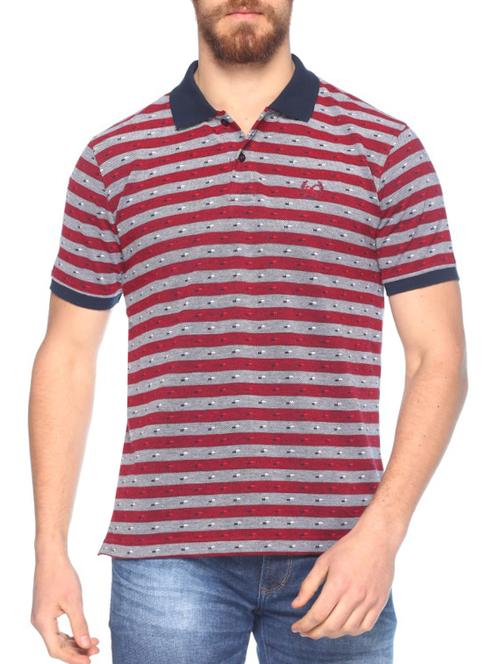 red jersey striped t-shirt - 12962664 - Very Small Image - 1