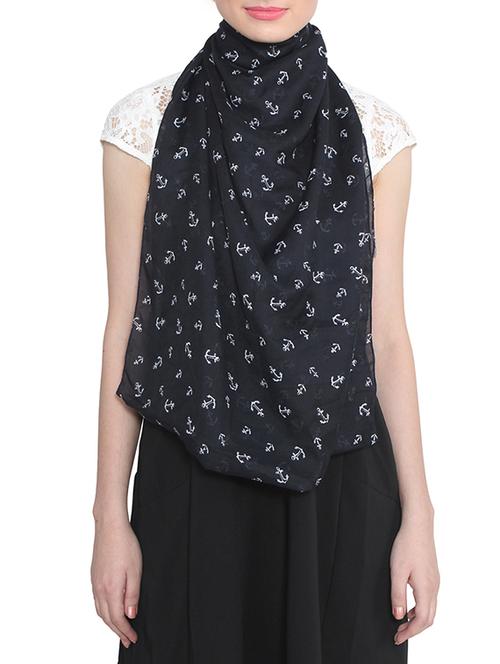 navy blue cotton scarf - 12963491 - Very Small Image - 1