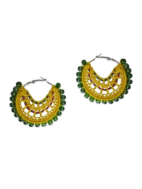 yellow metal hoop earring - 12963667 - Very Small Image - 1