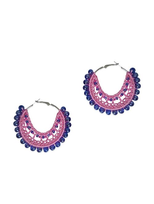 pink metal hoop earring - 12964398 - Very Small Image - 1