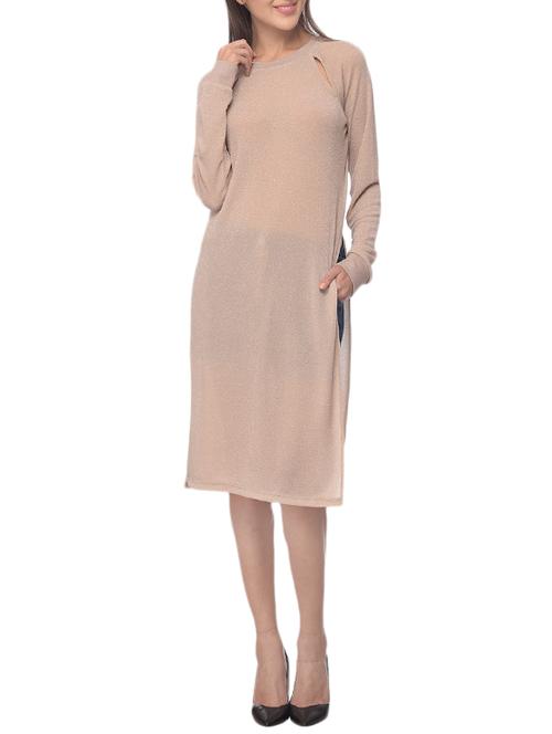 beige cotton regular tunic - 12965540 - Very Small Image - 1