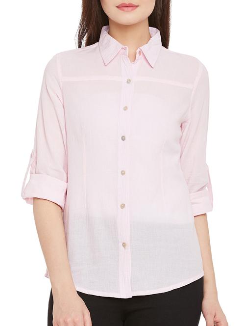 pink cotton shirt - 12966218 - Very Small Image - 1