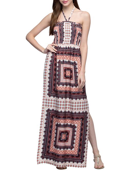 multicolored printed maxi dress - 12970478 - Very Small Image - 1