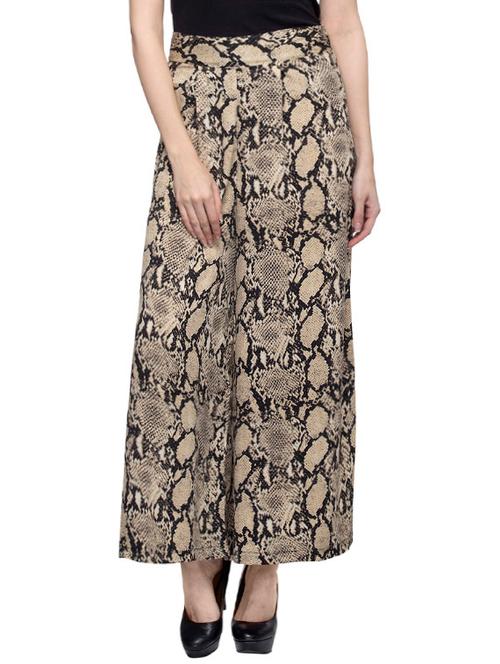 brown printed palazzo - 12970498 - Very Small Image - 1