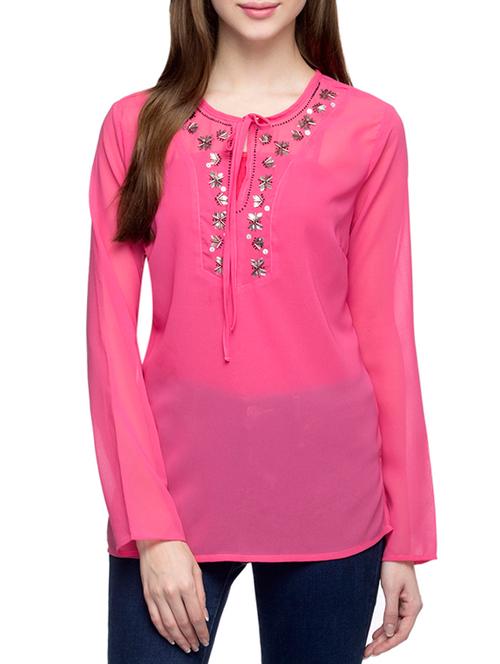 pink embellished regular top - 12970572 - Very Small Image - 1