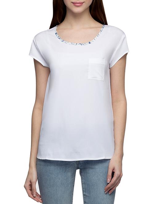 white polyester regular tshirt - 12970583 - Very Small Image - 1