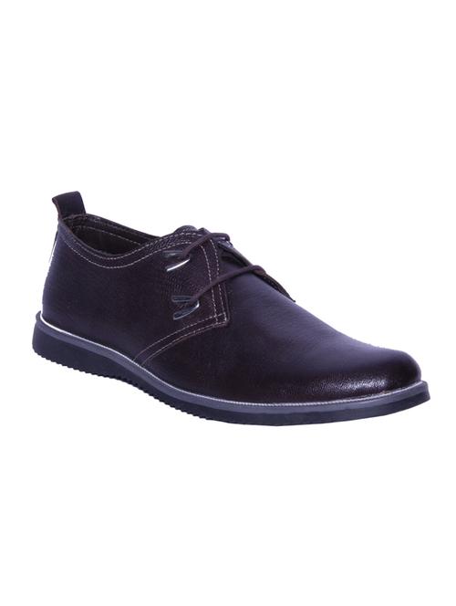 brown leatherette lace up derby - 12970611 - Very Small Image - 1