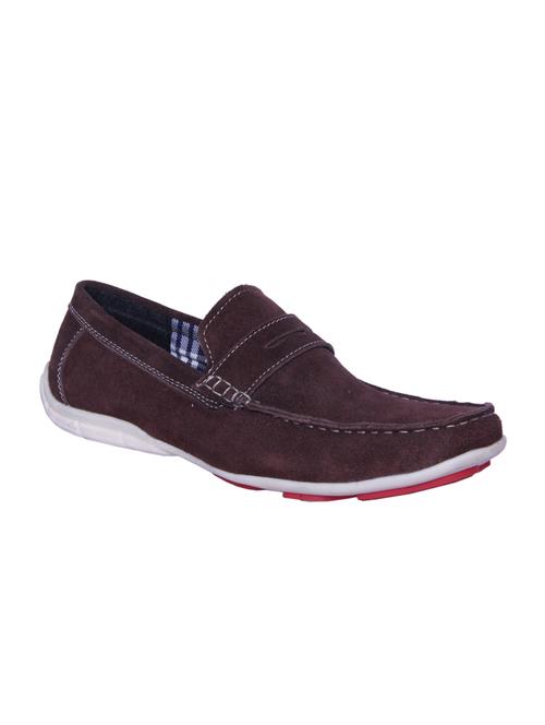 brown suede slip on loafer - 12970613 - Very Small Image - 1