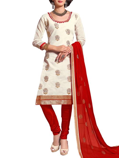 cream embroidered suit set - 1297076 - Very Small Image - 1