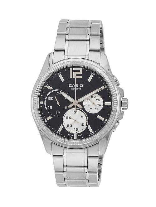 casio enticer analog black dial women's watch - mtp-e305d-2avdf(a992) - 12974021 - Very Small Image - 1