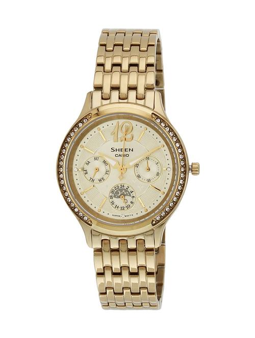 casio sheen multi function analog gold dial women's watch - she-3030bgd-9audr (sx112) - 12974030 - Very Small Image - 1