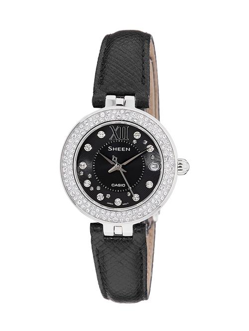 casio sheen analog black dial women's watch - she-4514l-1audr (sx117) - 12974032 - Very Small Image - 1
