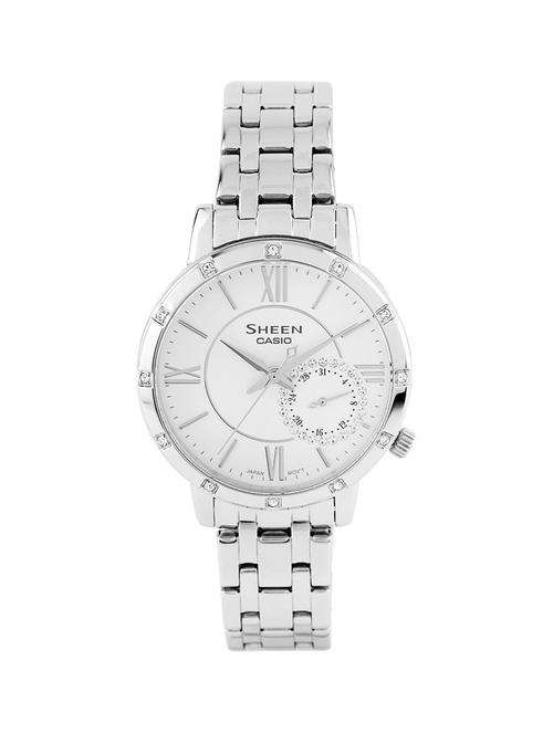 casio sheen women silver analogue watches (sx163) she-3046dp-7audr - 12974038 - Very Small Image - 1