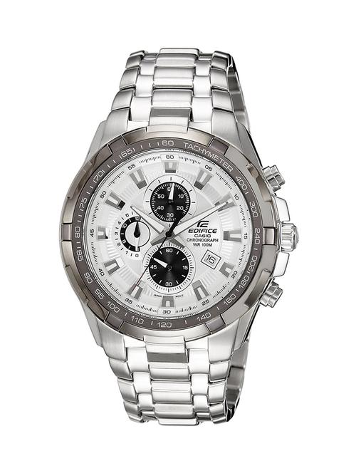 casio edifice tachymeter chronograph white dial men's watch - ef-539d-7avdf - 12974046 - Very Small Image - 1