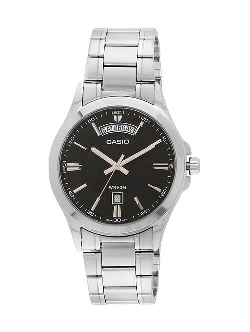 casio enticer analog silver dial men's watch - mtp-1381d-1avdf (a840) - 12974084 - Very Small Image - 1