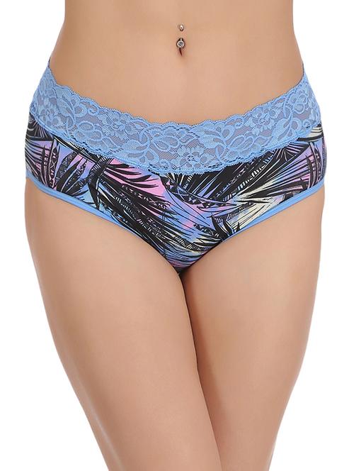 blue printed cotton bikni panty - 12975064 - Very Small Image - 1