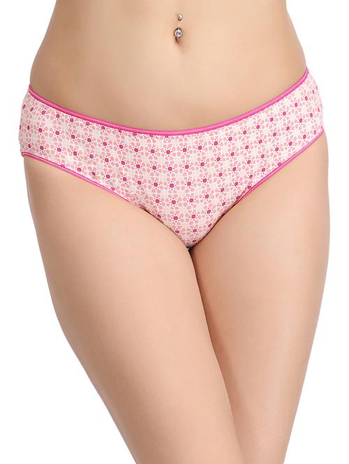 pink printed cotton bikni panty - 12975082 - Very Small Image - 1