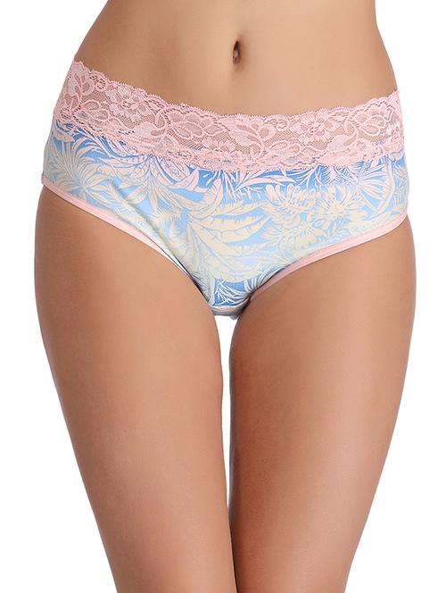 blue printed cotton hipster panty - 12975083 - Very Small Image - 1