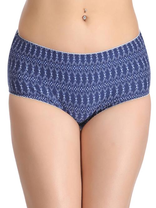 blue printed cotton hipster panty - 12975106 - Very Small Image - 1