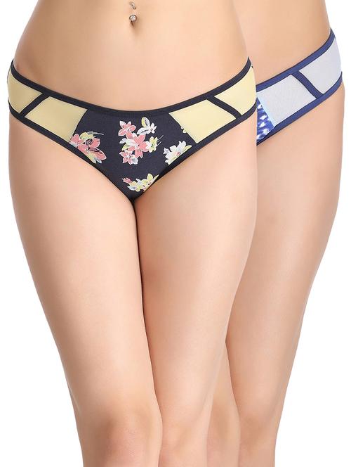 set of 2 multicolored cotton panties - 12975135 - Very Small Image - 1