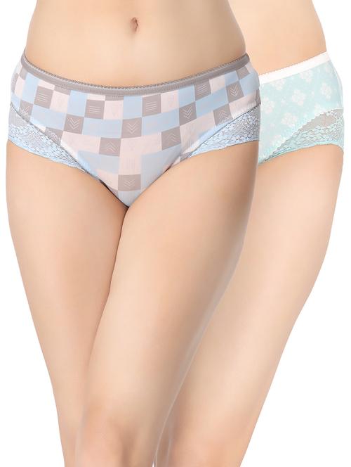 set of 2 multicolored printed lace panties - 12975176 - Very Small Image - 1