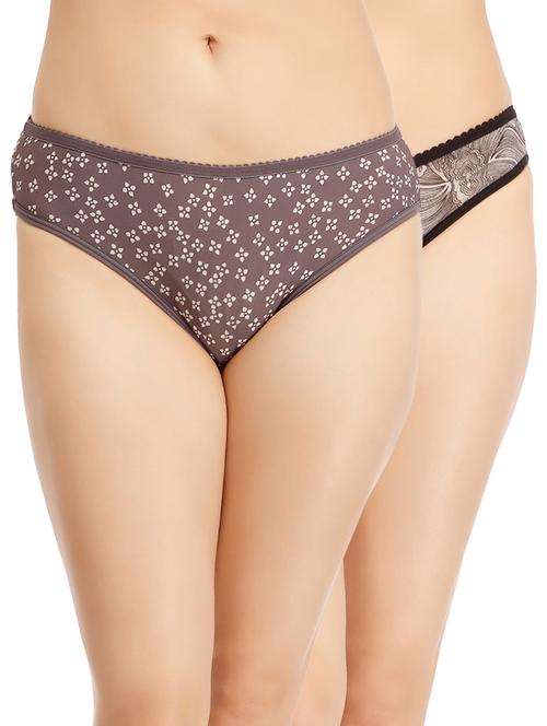 set of 2 multicolored printed nylon panties - 12975187 - Very Small Image - 1