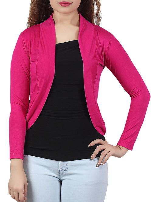 pink viscose shrug - 12975244 - Very Small Image - 1