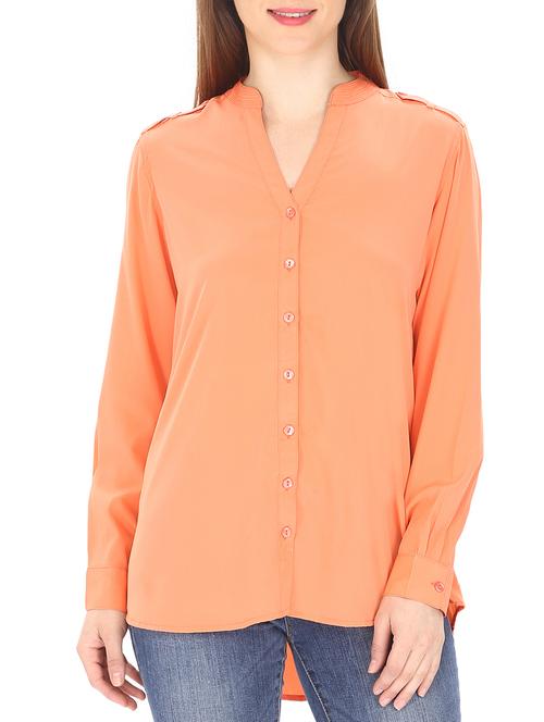 orange polyester regular shirt - 12975768 - Very Small Image - 1