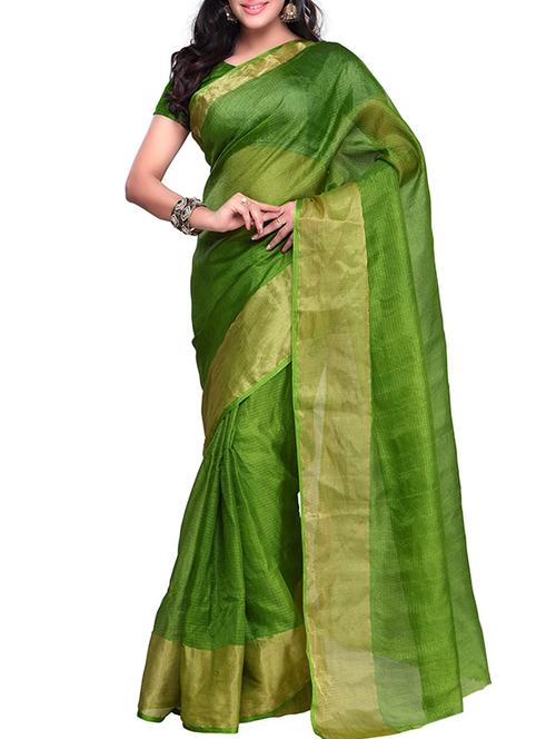 green cotton saree - 1297825 - Very Small Image - 1