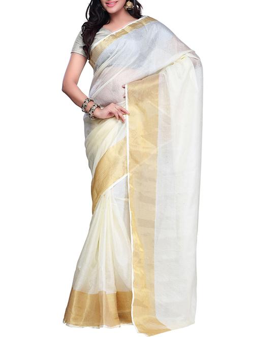 white cotton saree - 1297826 - Very Small Image - 1
