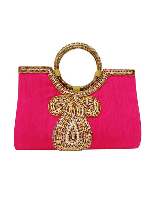 pink silk clutch - 12979498 - Very Small Image - 1