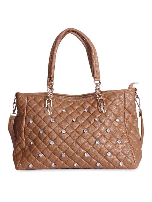 brown leather embellished handbag - 1298436 - Very Small Image - 1