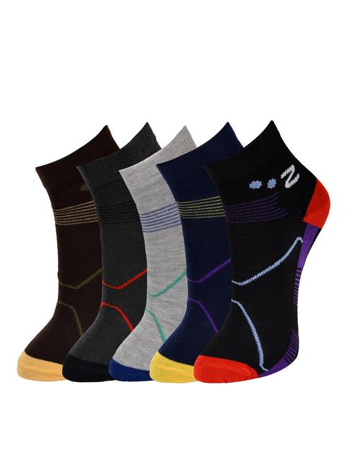 multi colored set of 5 cotton sock - 12984845 - Very Small Image - 1
