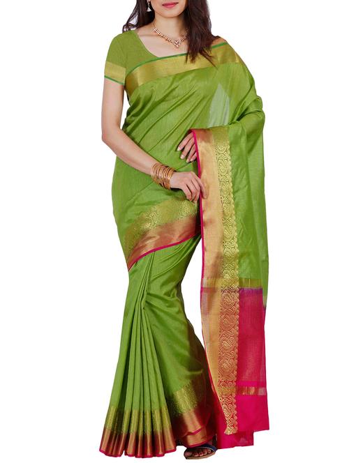 green mysore silk saree - 12985193 - Very Small Image - 1