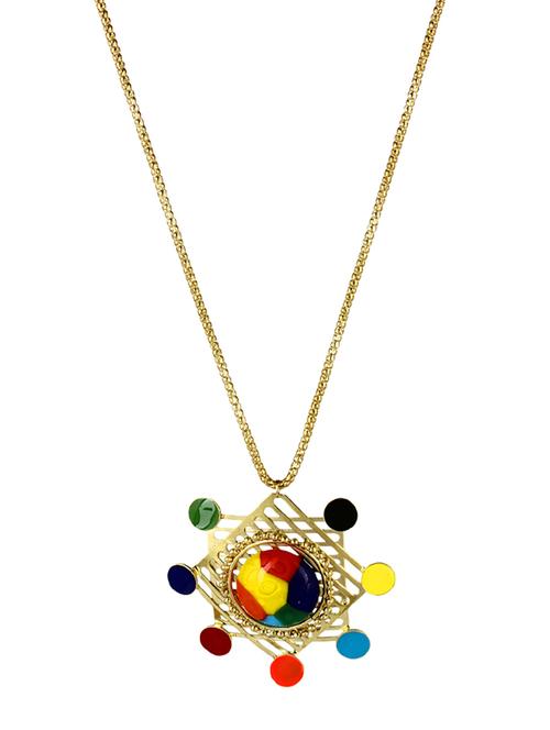 multi colored metal necklace - 12985215 - Very Small Image - 1