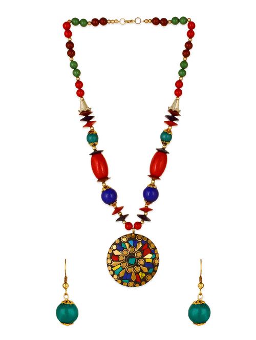 multi colored metal necklace - 12985235 - Very Small Image - 1