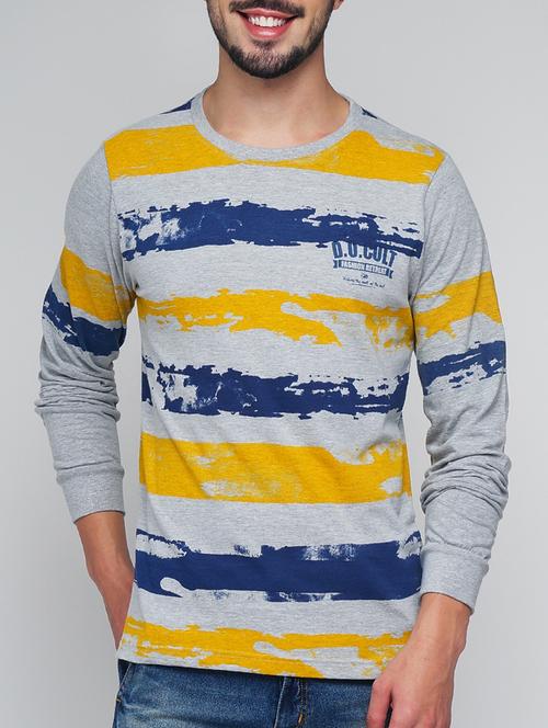 grey cotton all over print t-shirt - 12989658 - Very Small Image - 1