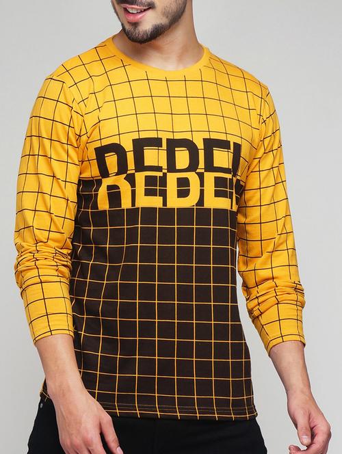 yellow cotton t-shirt - 12989670 - Very Small Image - 1