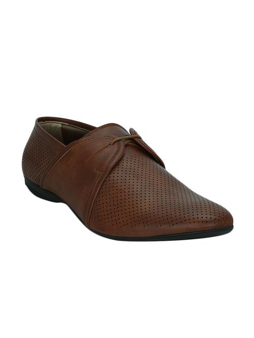 tan leatherette lace up shoe - 12993591 - Very Small Image - 1
