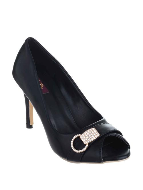 black sheet slip on sandals - 12997075 - Very Small Image - 1