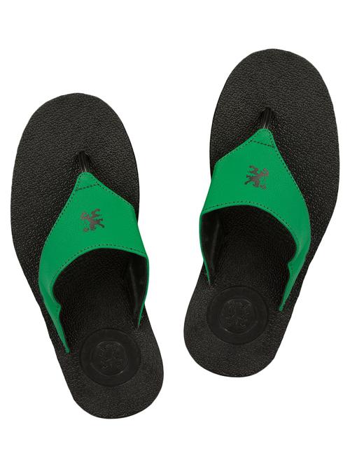 black leatherette toe seperator slipper - 12998860 - Very Small Image - 1