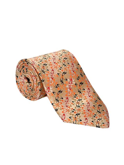 orange micro tie, pocket square and a pair of cufflinks - 12999719 - Very Small Image - 1
