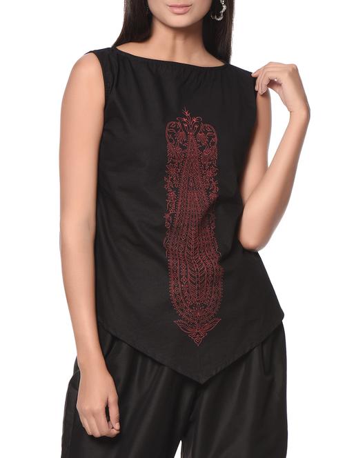 black cotton top - 12999762 - Very Small Image - 1