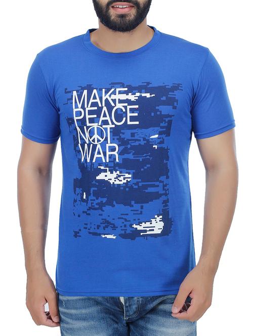 blue cotton printed t-shirt - 13000255 - Very Small Image - 1