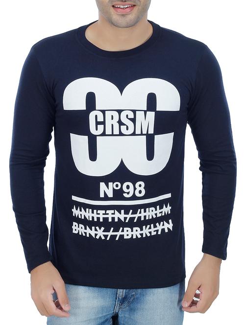 blue cotton printed t-shirt - 13000308 - Very Small Image - 1